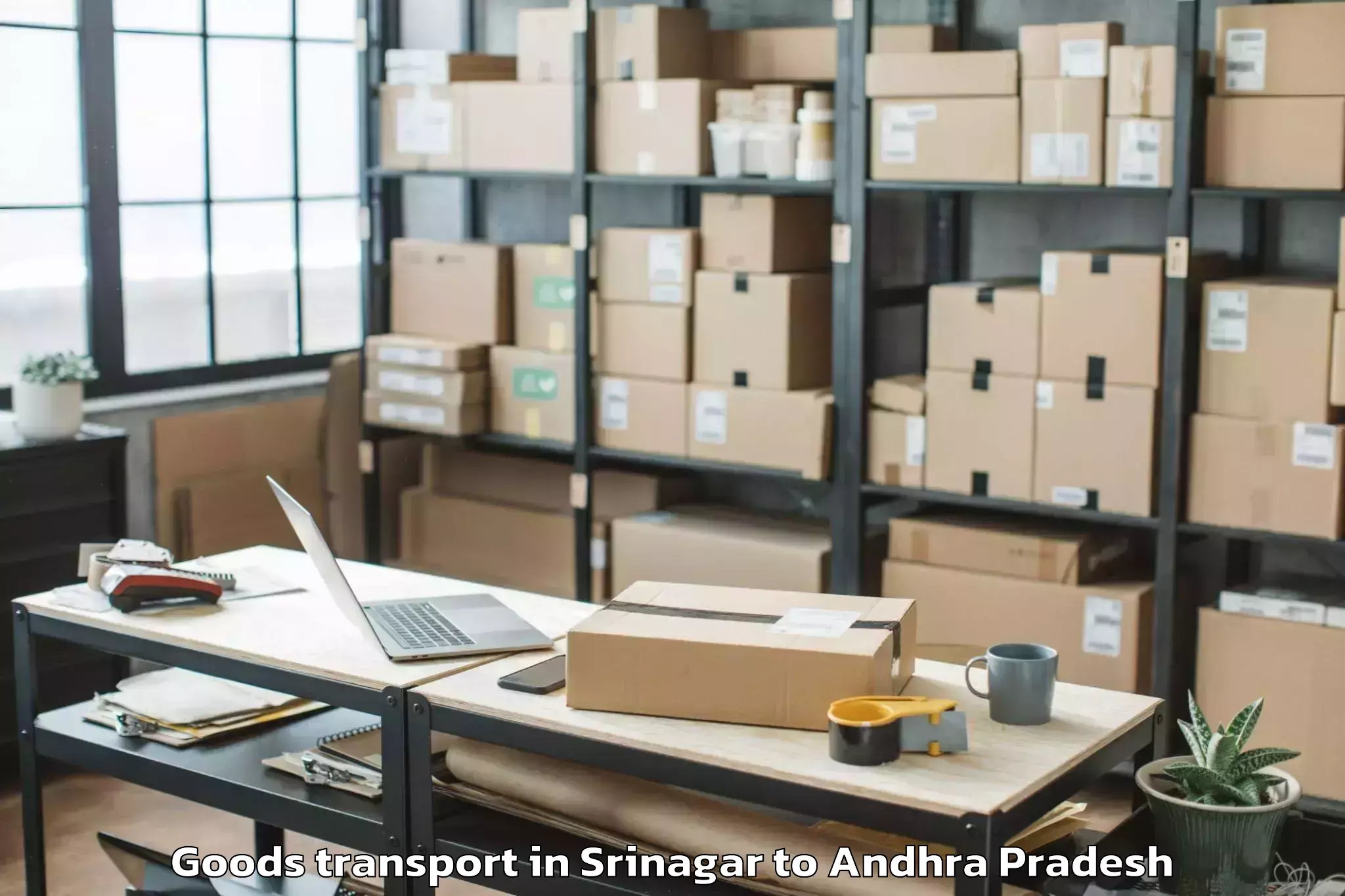 Discover Srinagar to Avanigadda Goods Transport